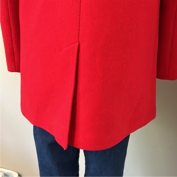 KATE SPADE NY Red Wool Convertible
Faux Fur Coat Pockets Button Front Sz XS - Picture 9 of 14